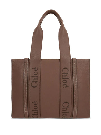 Chloe Medium Woody leather tote bag